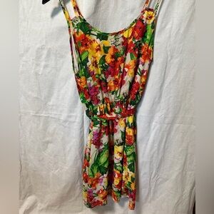 Floral and Bright Swing Dress